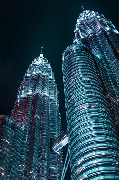 architecture, city, dark, lights, night