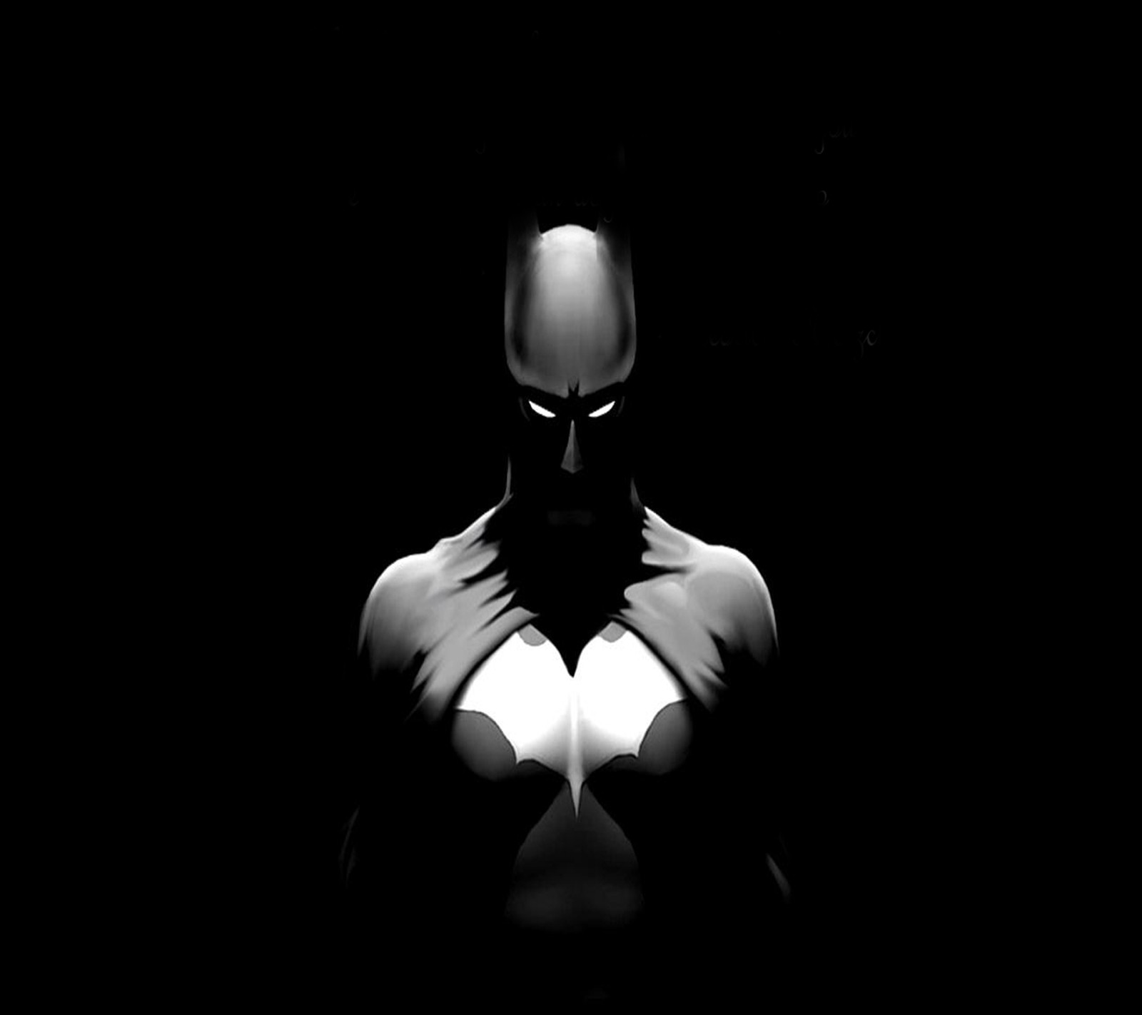 Batman in the dark with his hands on his chest (batman, wallpaper)