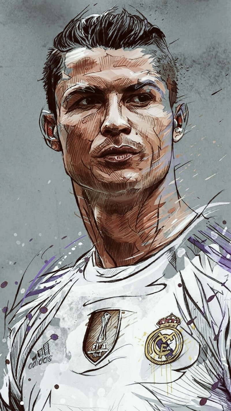 Рисунок мужчины в футбольной майке (cr7, футболист, любовь)