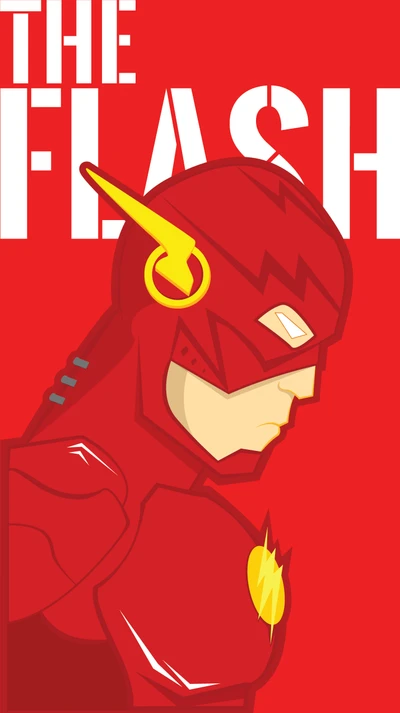 The Flash: Iconic Speedster in Bold Red and Yellow Design