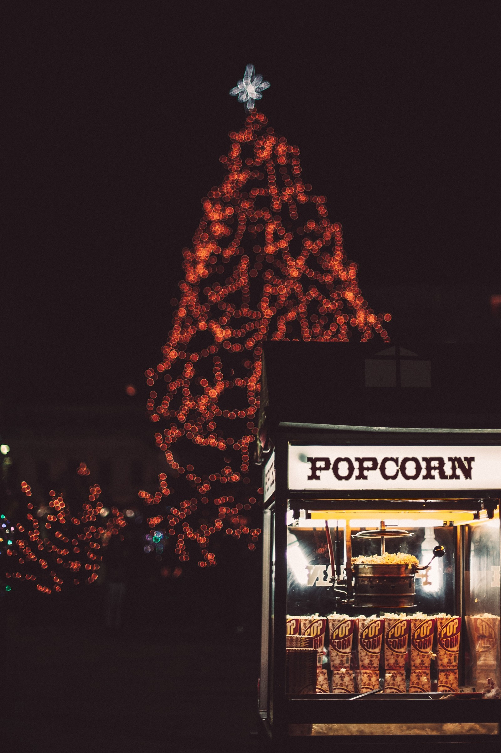 Téléchargez le fond d'écran arbre, sapin de noël, noël, décoration de noël, nuit