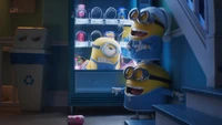 Minions Enjoying Snacks in Despicable Me 4 Scene