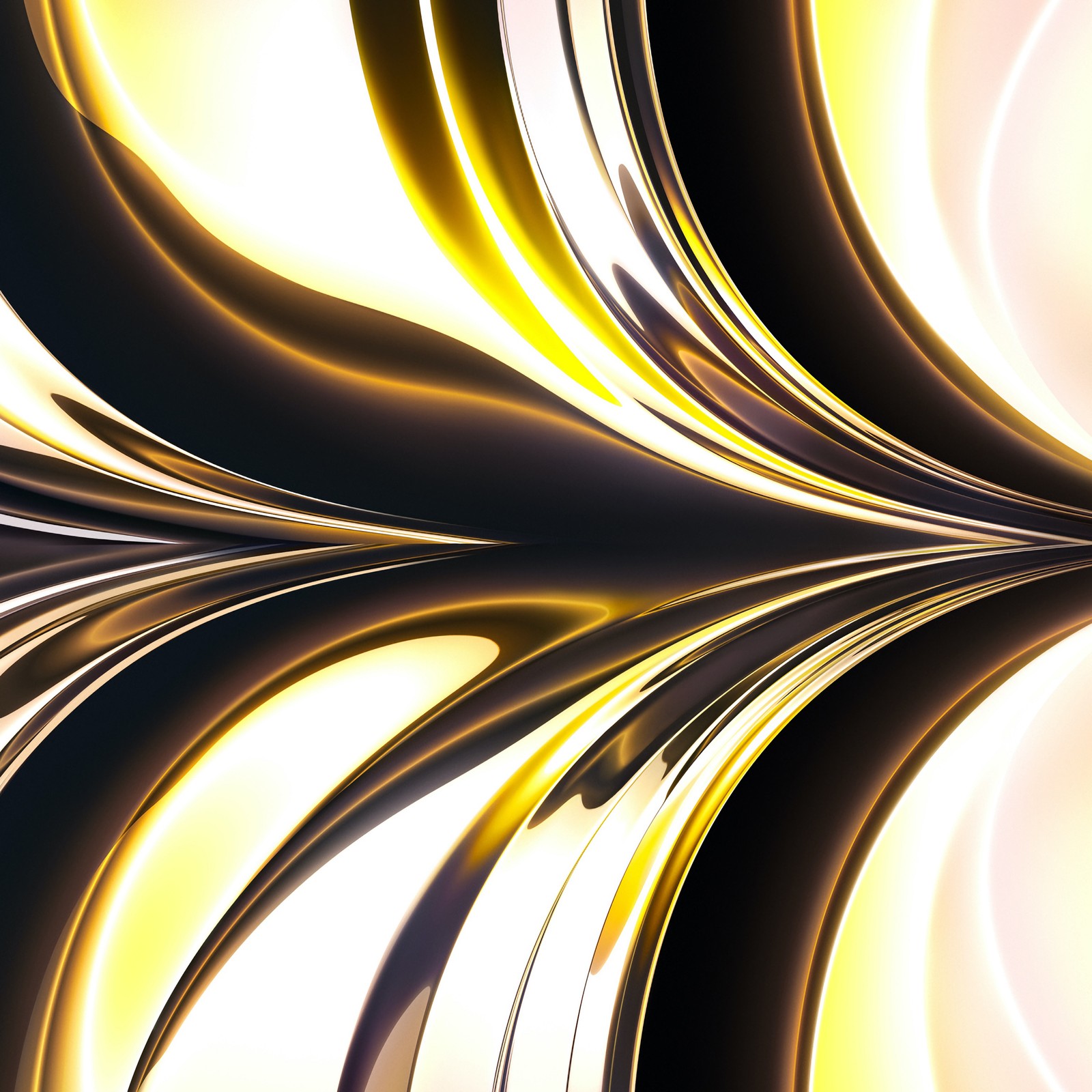 A close up of a yellow and black abstract background with a curved design (macbook air 2022, stock, abstract background, golden background, abstract)