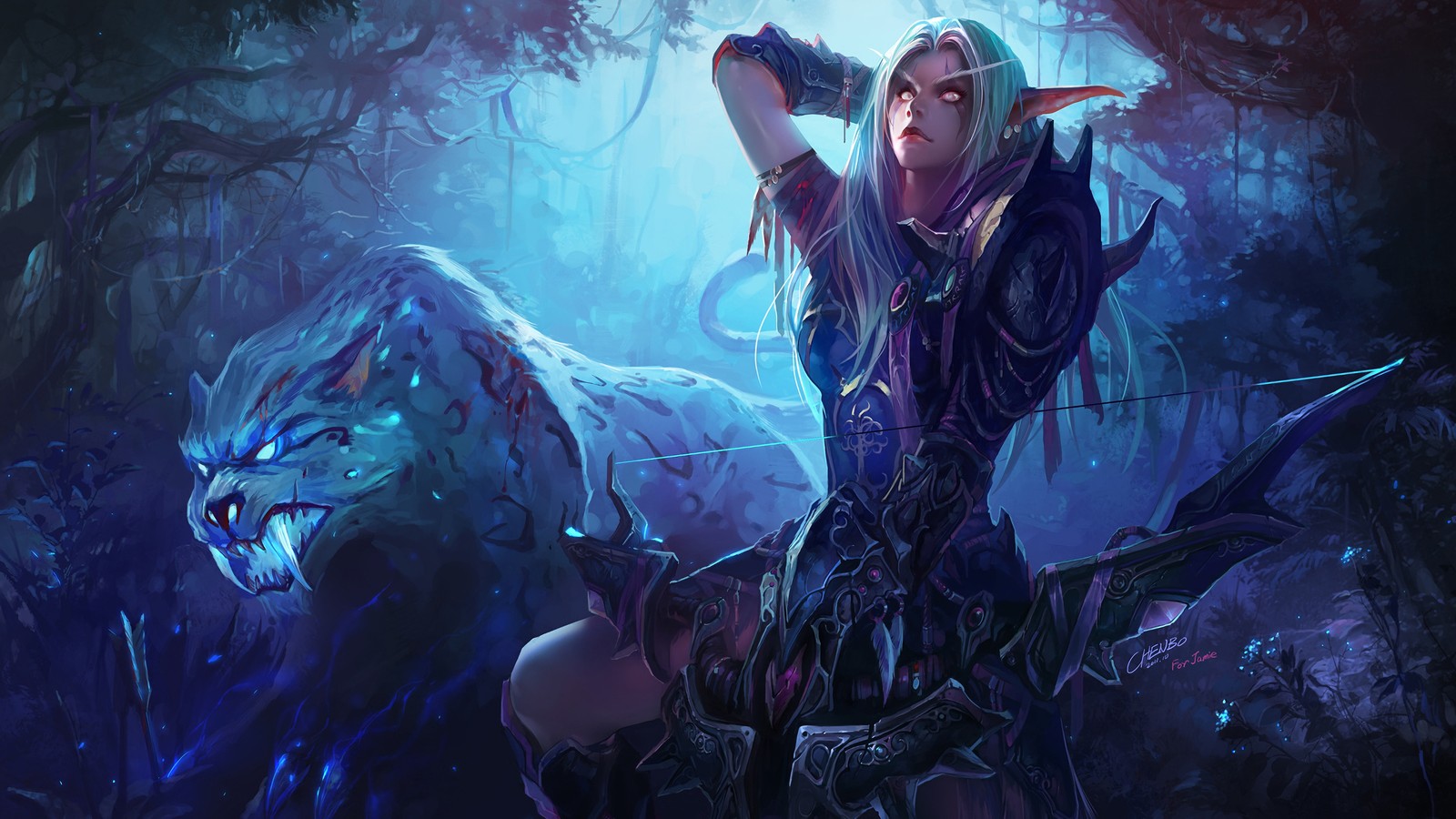 sylvanas windrunner, world of warcraft, video game wallpaper