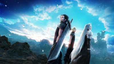 Epic Showdown: Zack Fair, Cloud Strife, and Sephiroth in Crisis Core: Final Fantasy VII Reunion