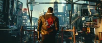 samurai jacke, ultrabreit, cyberpunk 2077, v cyberpunk, 5k