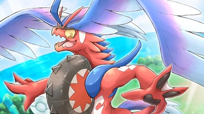 Koraidon s'élève dans l'art de Pokémon Écarlate et Violet