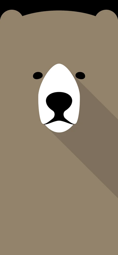 Simple Cartoon Bear Illustration for Huawei Nova 3