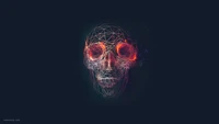 Download skull, abstract, digital art, wallpaper for free