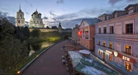 Evening Reflections of Saint Petersburg: A Historic Canal Scene with Medieval Architecture