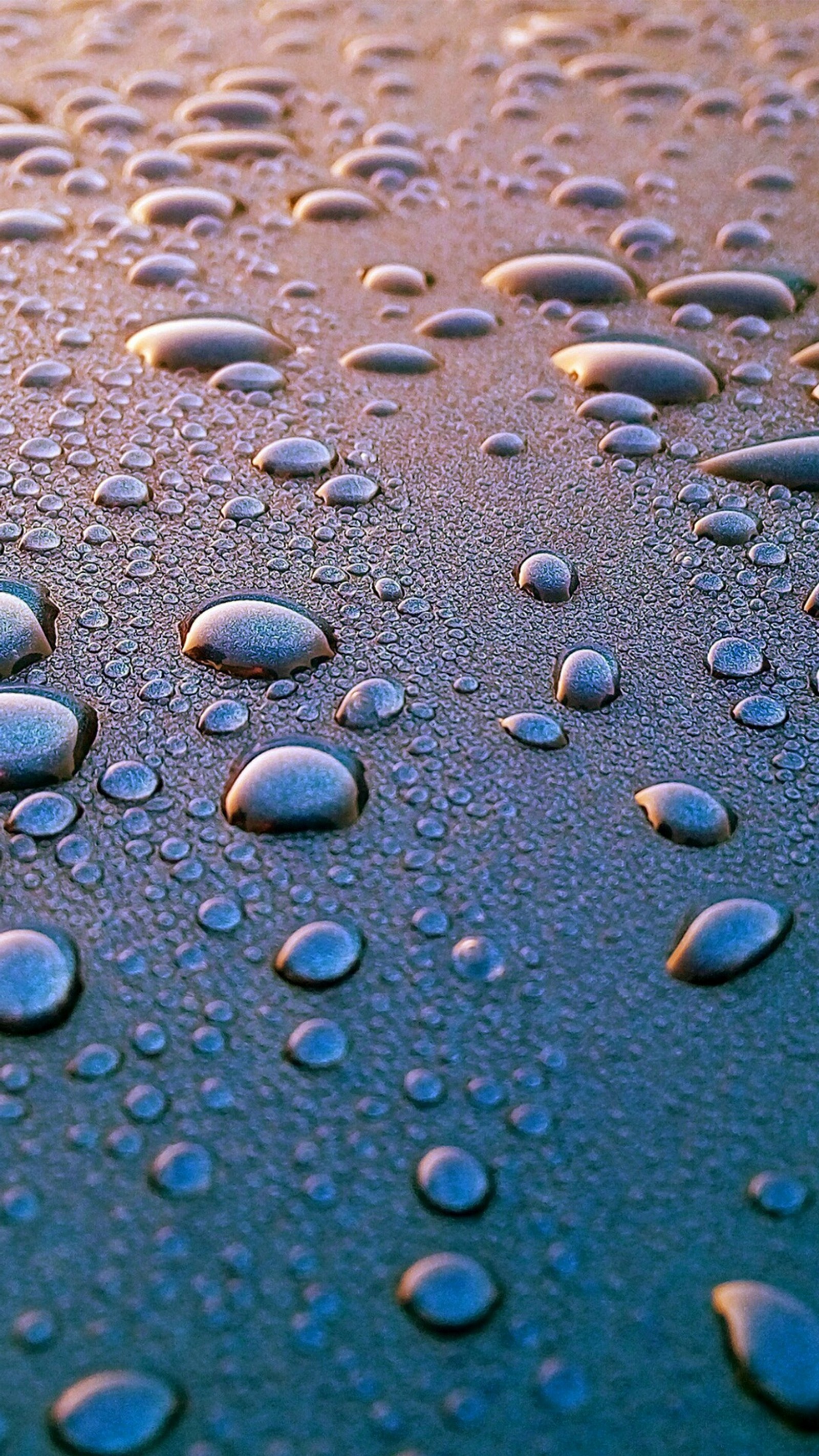 Un primer plano de gotas de agua en la superficie de un coche (1080p, rocío, gotas, macro, lluvia)