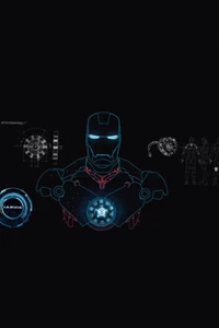 Blueprint of Iron Man's Arc Reactor and Suit Design