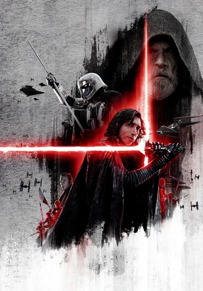 kylo ren, luke skywalker, film, affiche de film, affiche