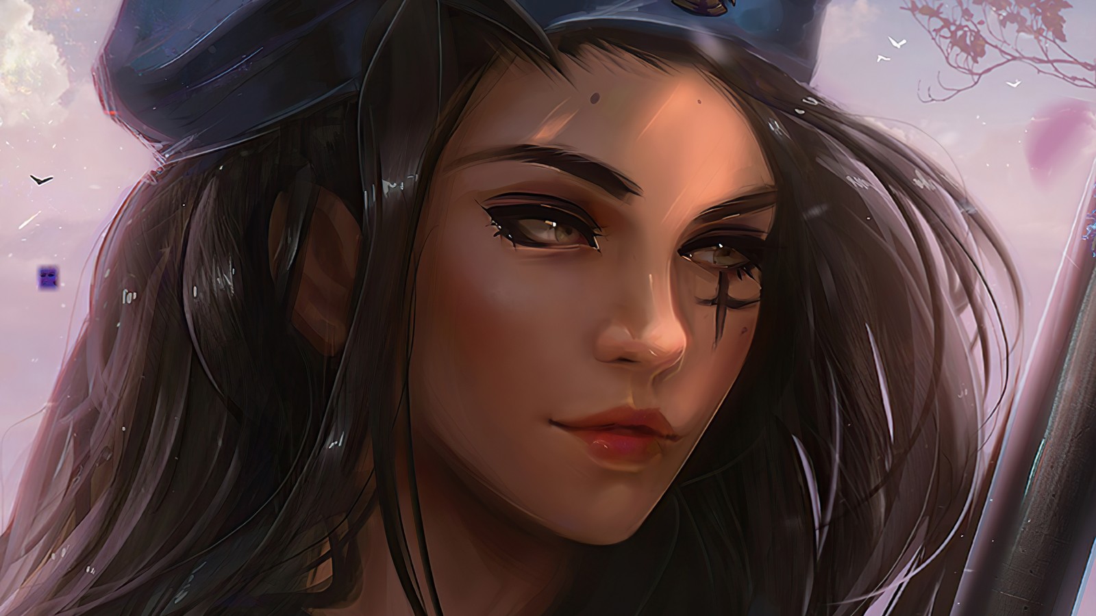 ana, overwatch, video game, art wallpaper