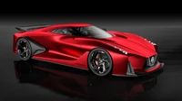 Nissan Skyline GT-R Konzept: Auffälliges rotes Supersportwagen-Design