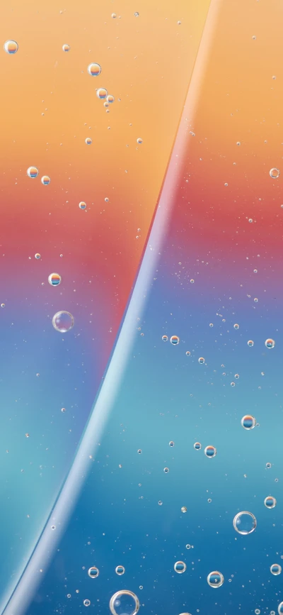 Radiant Bubbles in a Colorful Liquid Atmosphere