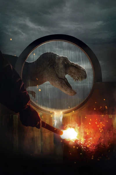 Jurassic World Dominion: Encuentro con el T-Rex en la lluvia