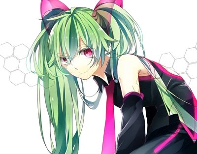 Hatsune Miku : L'icône Vocaloid avec des cheveux verts vibrants et un style dynamique