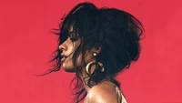 Camila Cabello : Un profil frappant contre un fond audacieux