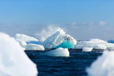 Melting Icebergs in the Arctic Ocean