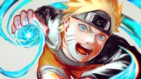 Скачать обои naruto uzumaki, расенган, rasengan, аниме наруто, naruto anime