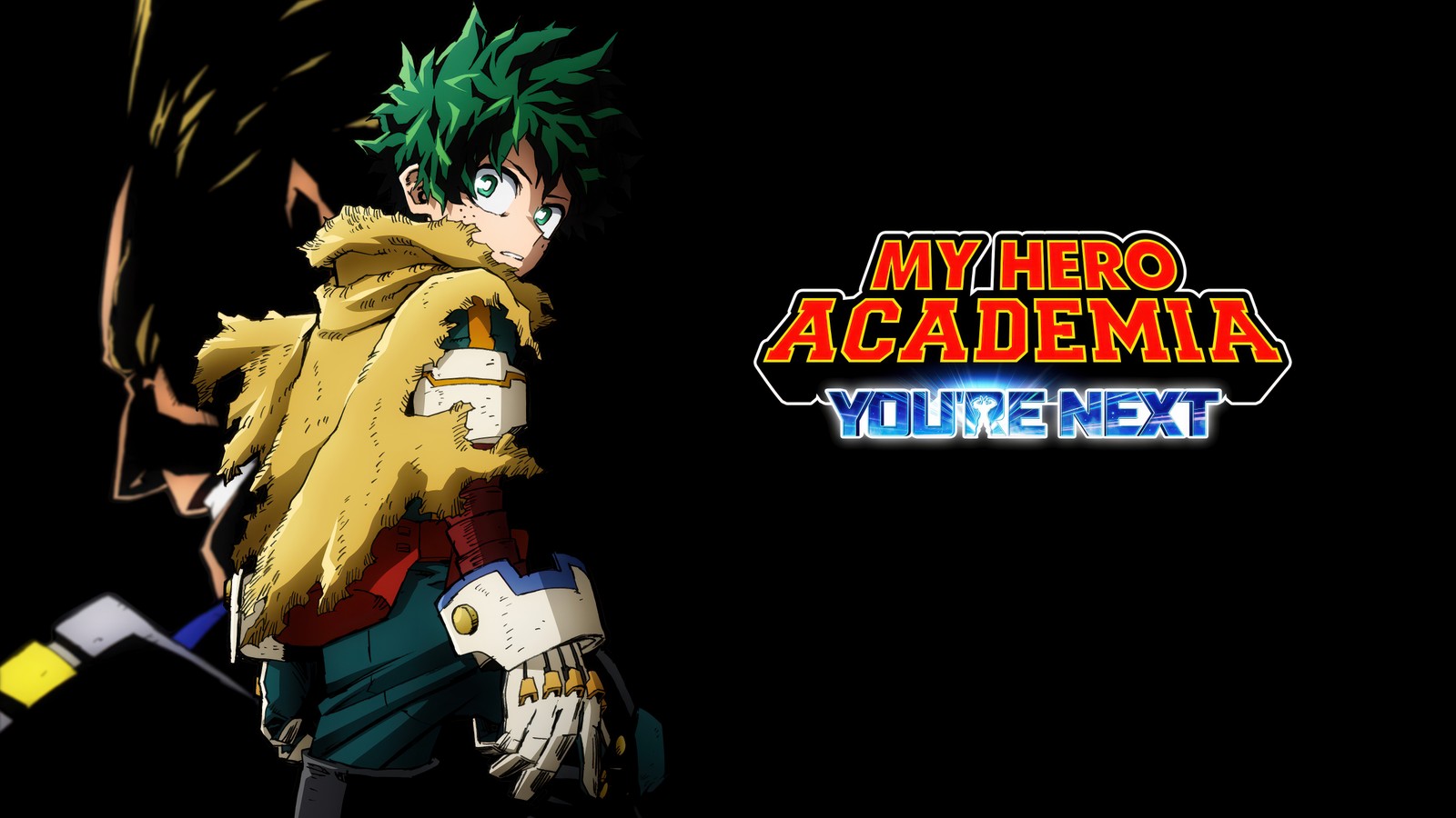 Lade my hero academia youre next, 2024 filme, schwarzer hintergrund, izuku midoriya, 5k herunter