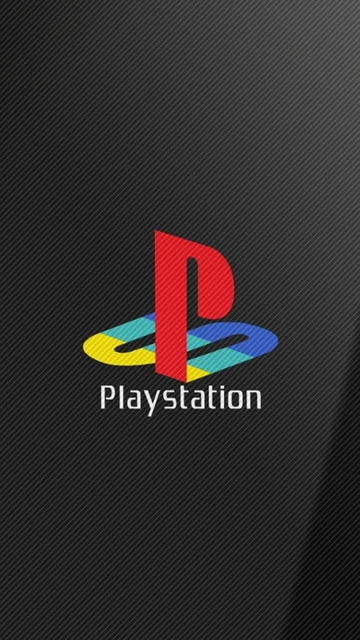 Logo PlayStation sur fond texturé