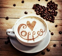 beans, coffee, cup, heart, love wallpaper