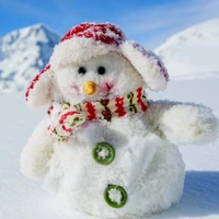 december, landscape, nature, snow, snowman