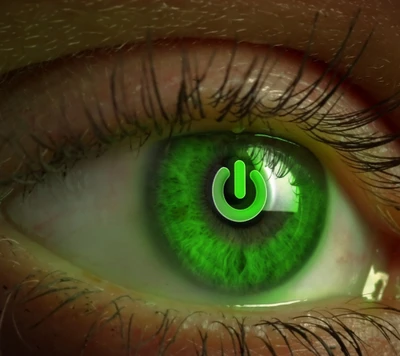 green power artwork, macro eye, outro