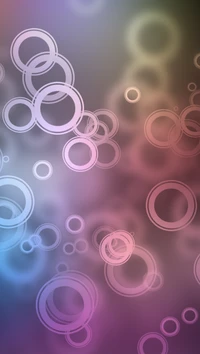 Colorful Abstract Bubbles on a Gradient Background