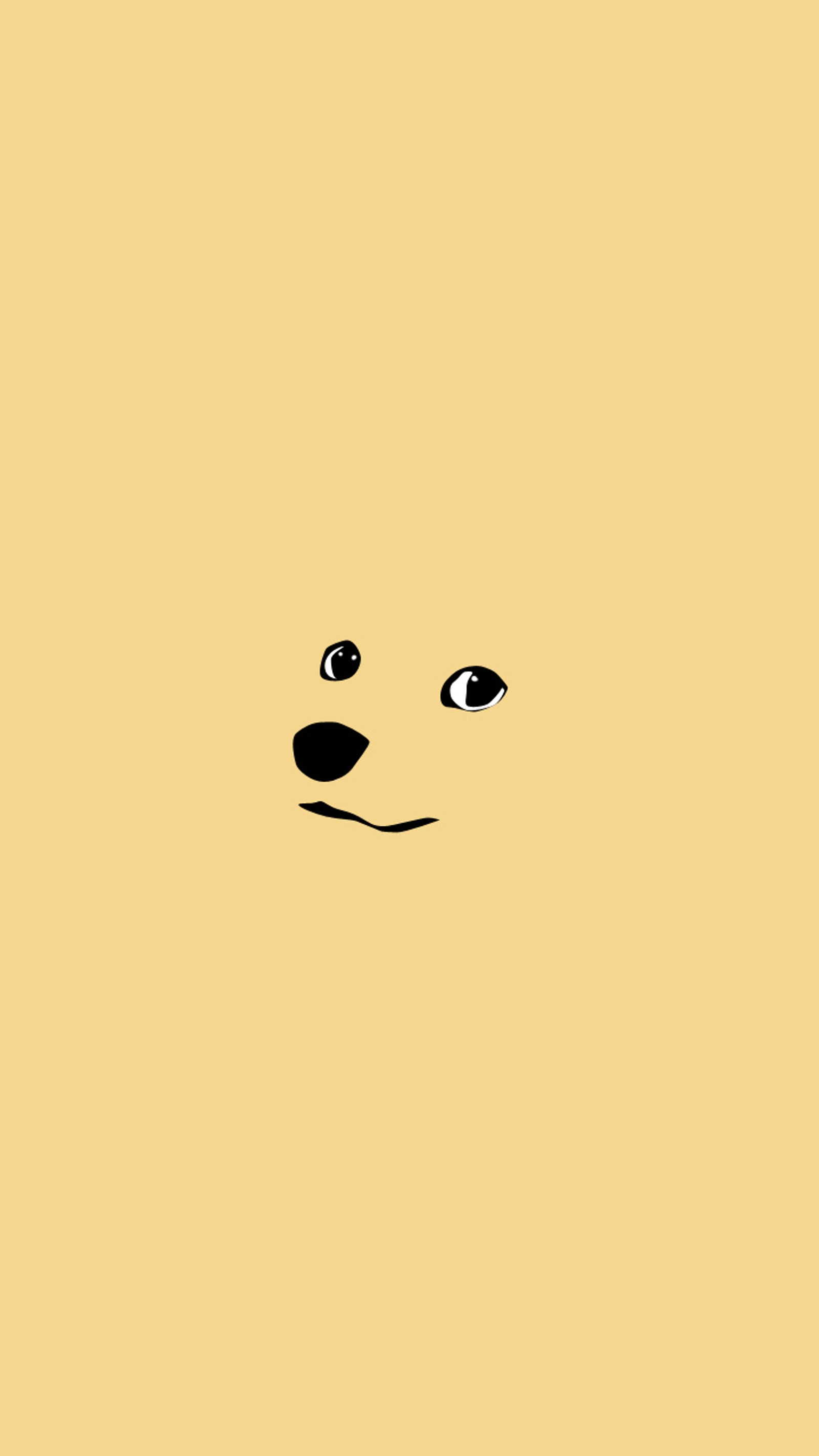 Hay un oso de dibujos animados con una gran sonrisa en su rostro (perro, doge, divertido)