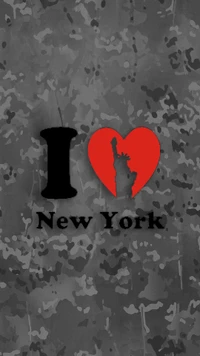 I ♥ New York: A Bold Tribute with the Statue of Liberty