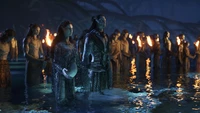 Reunión ceremonial de los Na'vi en "Avatar: El camino del agua