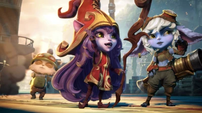 Lulu, Tristana e Teemo: Campeões de League of Legends