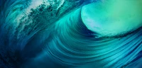 ocean waves, stock, vivo nex, android 10, nature wallpaper