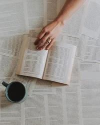 book, tile, hand, beige, paper