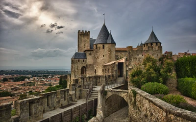 Средневековая крепость, overlooking исторический город