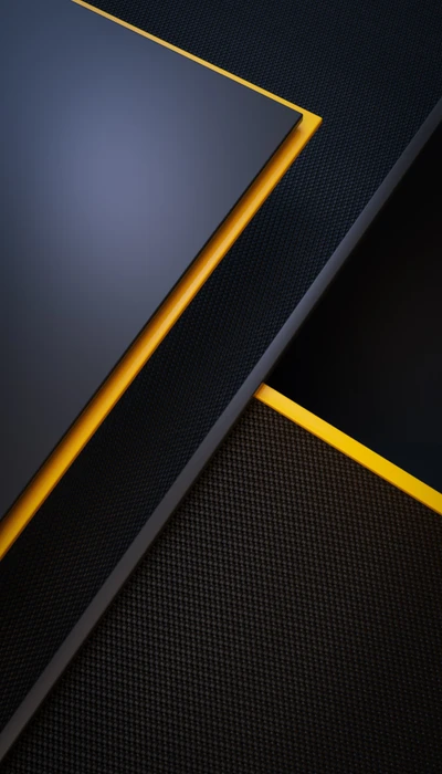 Geometric Minimalism: Black and Yellow Tech Design