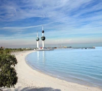 Kuwait Towers: Iconic Landmarks by the Tranquil Shoreline