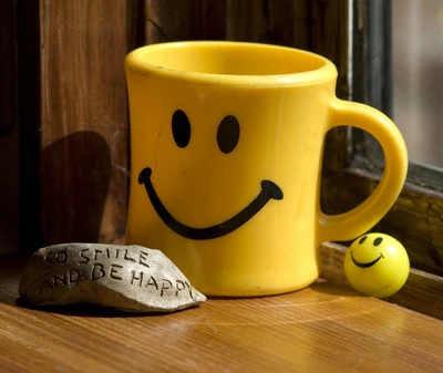 abstrait, boll, tasse, heureux, sourire