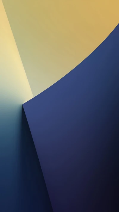 Design geométrico abstrato azul e amarelo