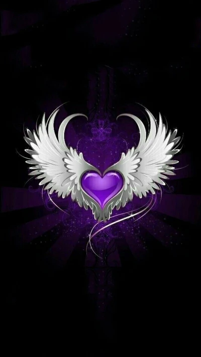 heart, purple