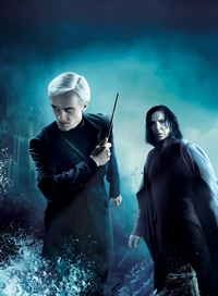 Draco Malfoy et Severus Snape dans un Enchantement Sombre du Prince de Sang-Mêlé