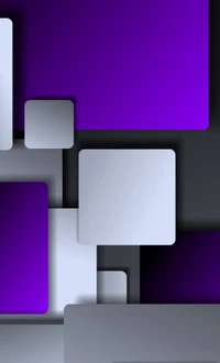 Abstract Geometric Background with Purple and Silver Squares