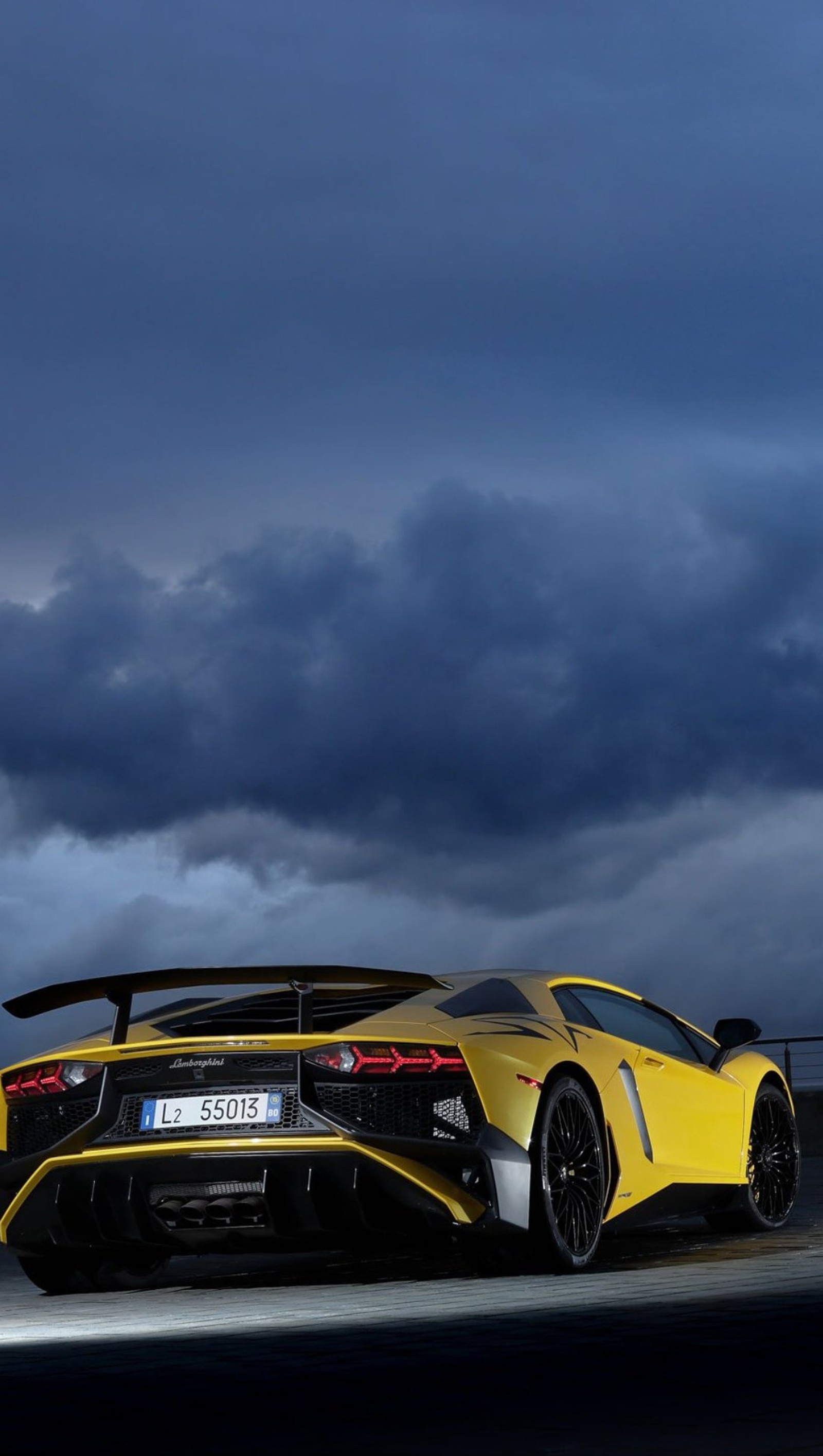 aventador, back, car Download Wallpaper