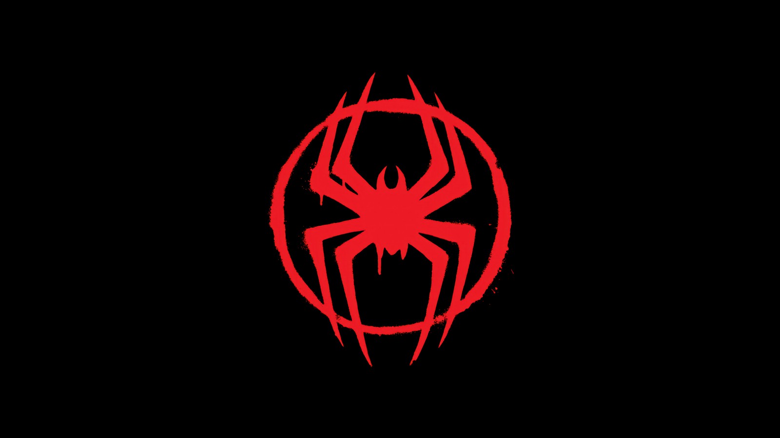 Un logo de spider-man sur un fond noir (spider man à travers le spider verse, spider man across the spider verse, film, spiderman, 2023)