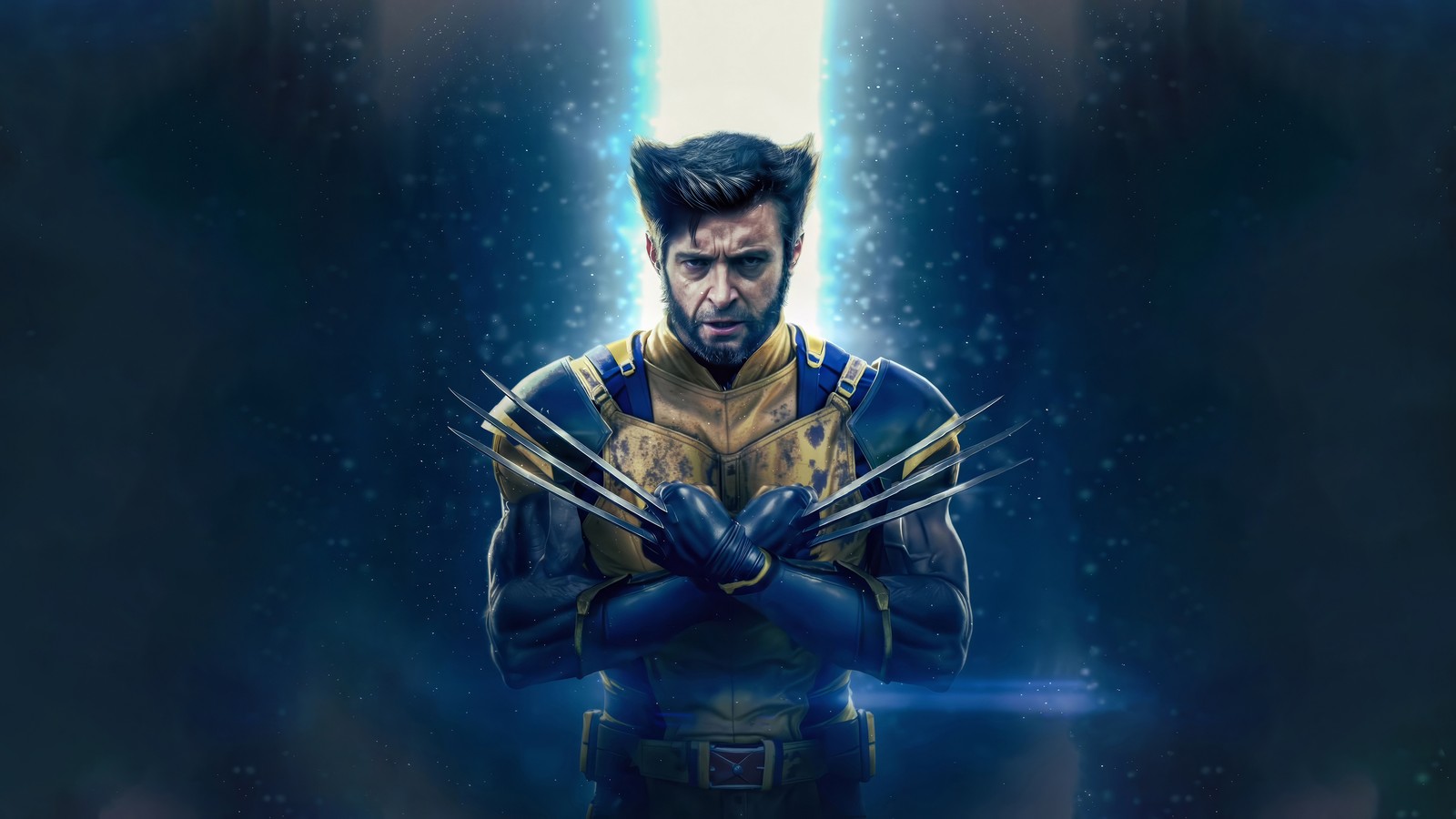 Скачать обои wolverine, дэдпул и росомаха, фильм, marvel