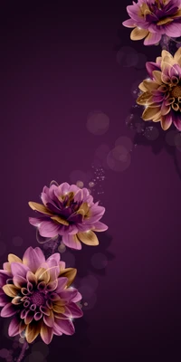 Vibrant Purple and Magenta Flower Art