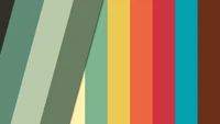 Vibrant Color Palette with Symmetrical Stripes and Textured Lines